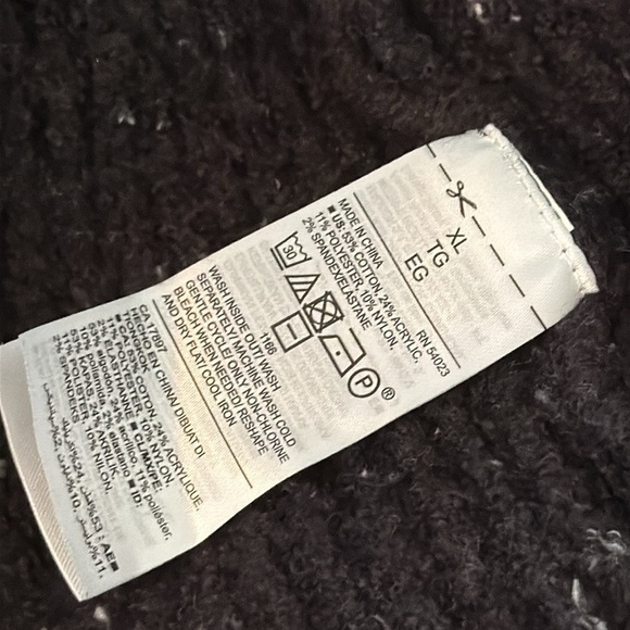 Old Navy Knit Long Open Front Cardigan Sweater in Black Women's Size XL - Picture 7 of 7